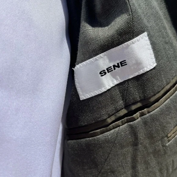 (Sene) linen New‎ without tags Men (44) blazer 2 button olive formal sport Coat